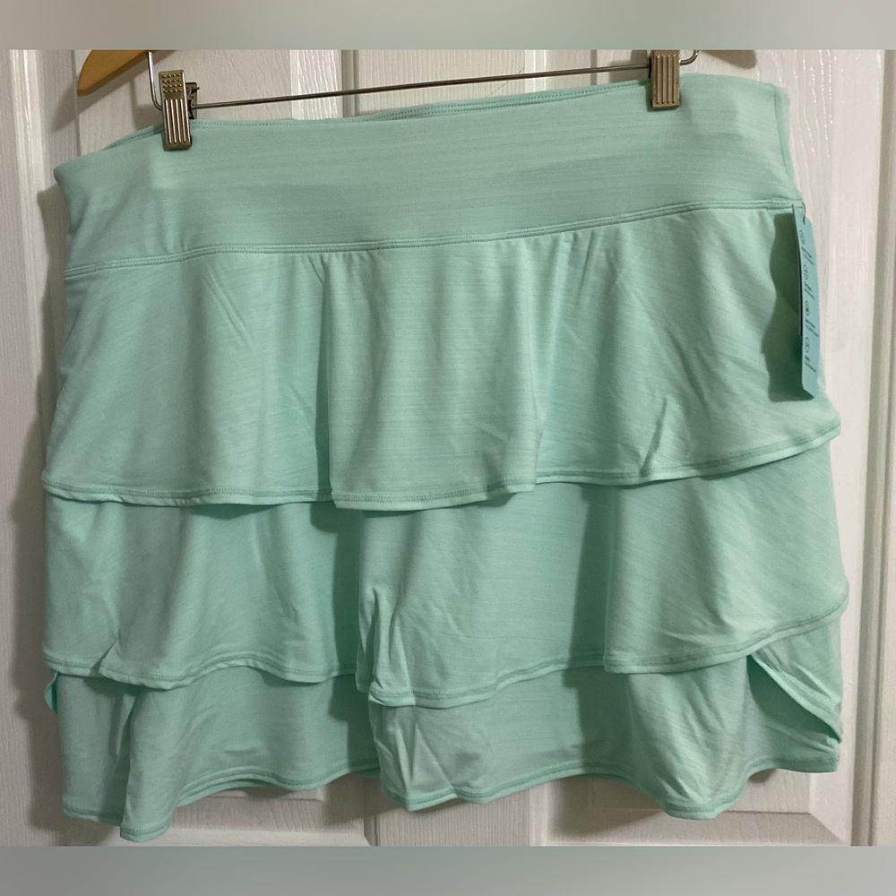 IDEALOGY.. WOMENS Mint Green Layered Women's Skort - Picture 2 of 10
